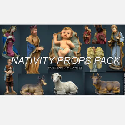 Christmas Nativity Scene Props - 3D Model by sanchiesp