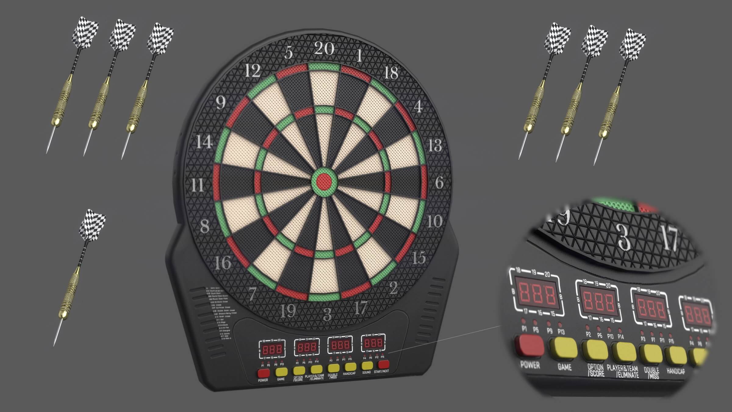 Dart Board 3D Model by sanchiesp