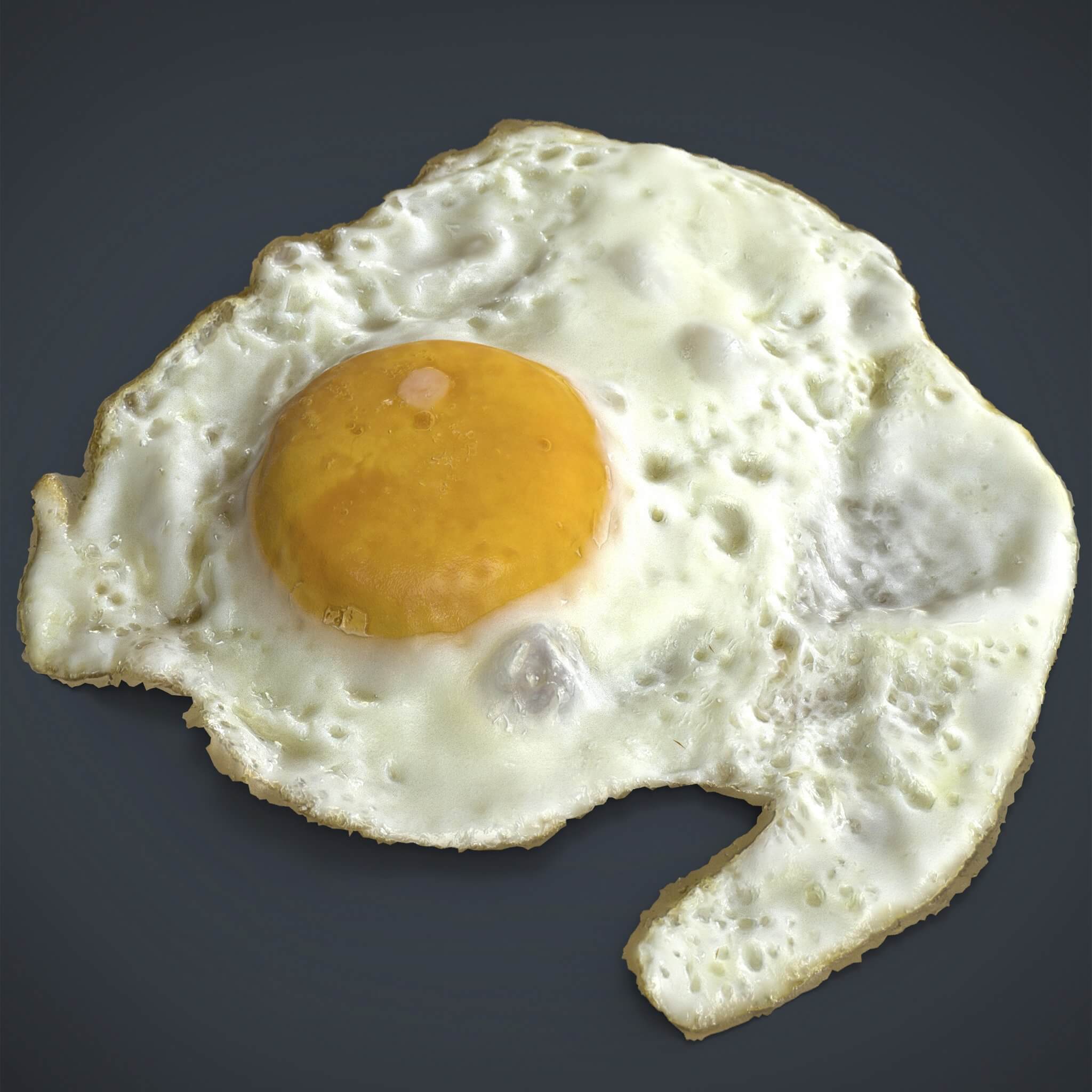 Fried Egg 3D Model by sanchiesp
