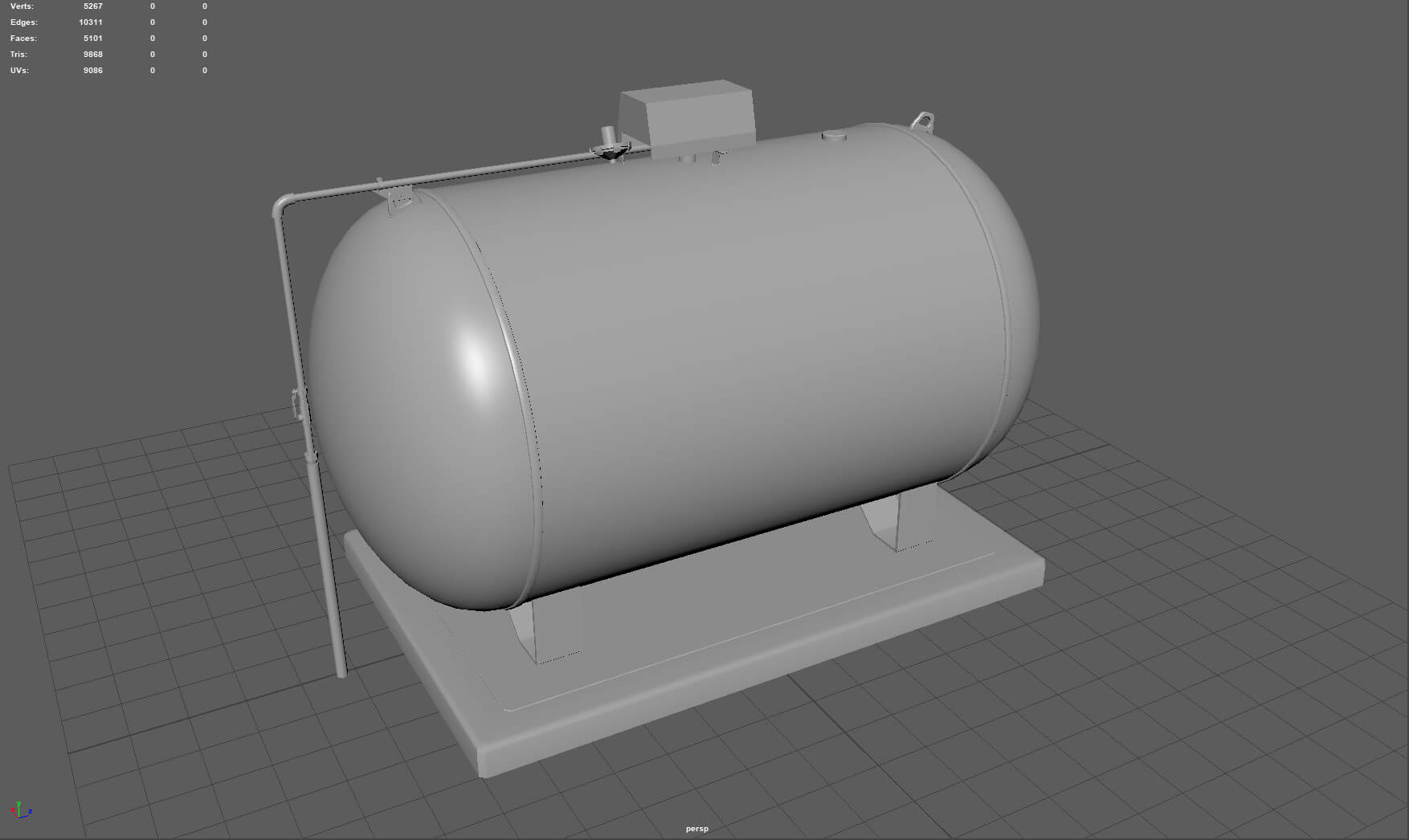 Gas Tank 3D Model by sanchiesp
