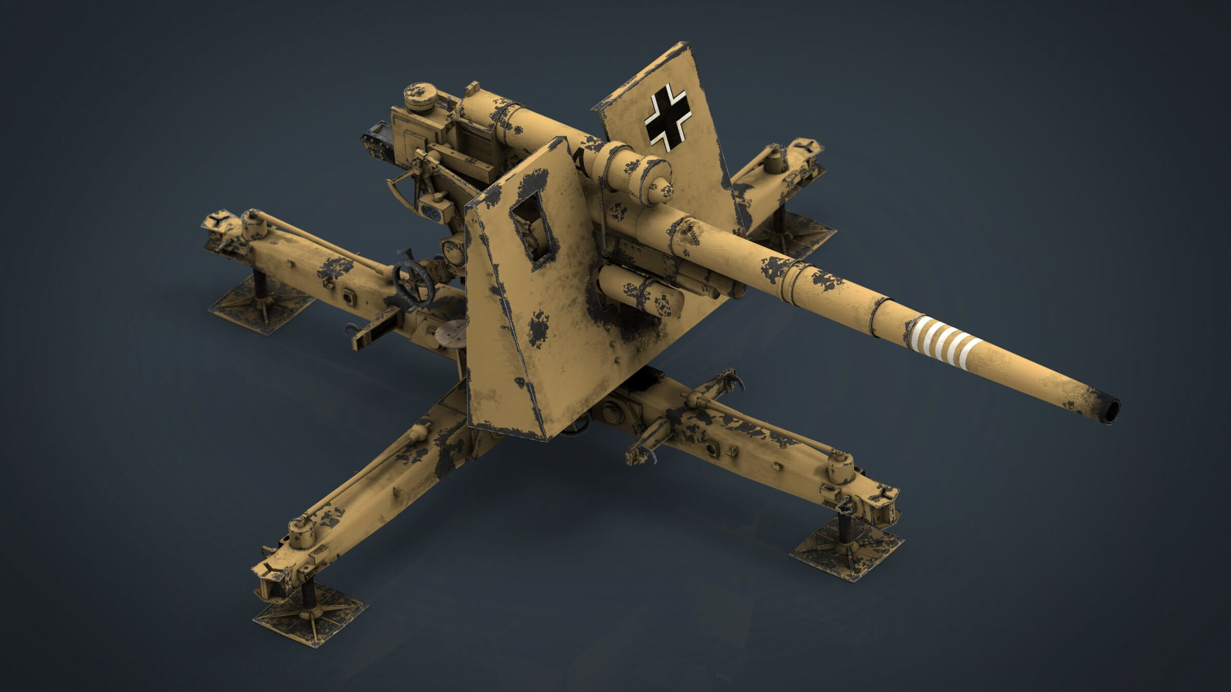 German Flak 36 88mm 3D Model by sanchiesp