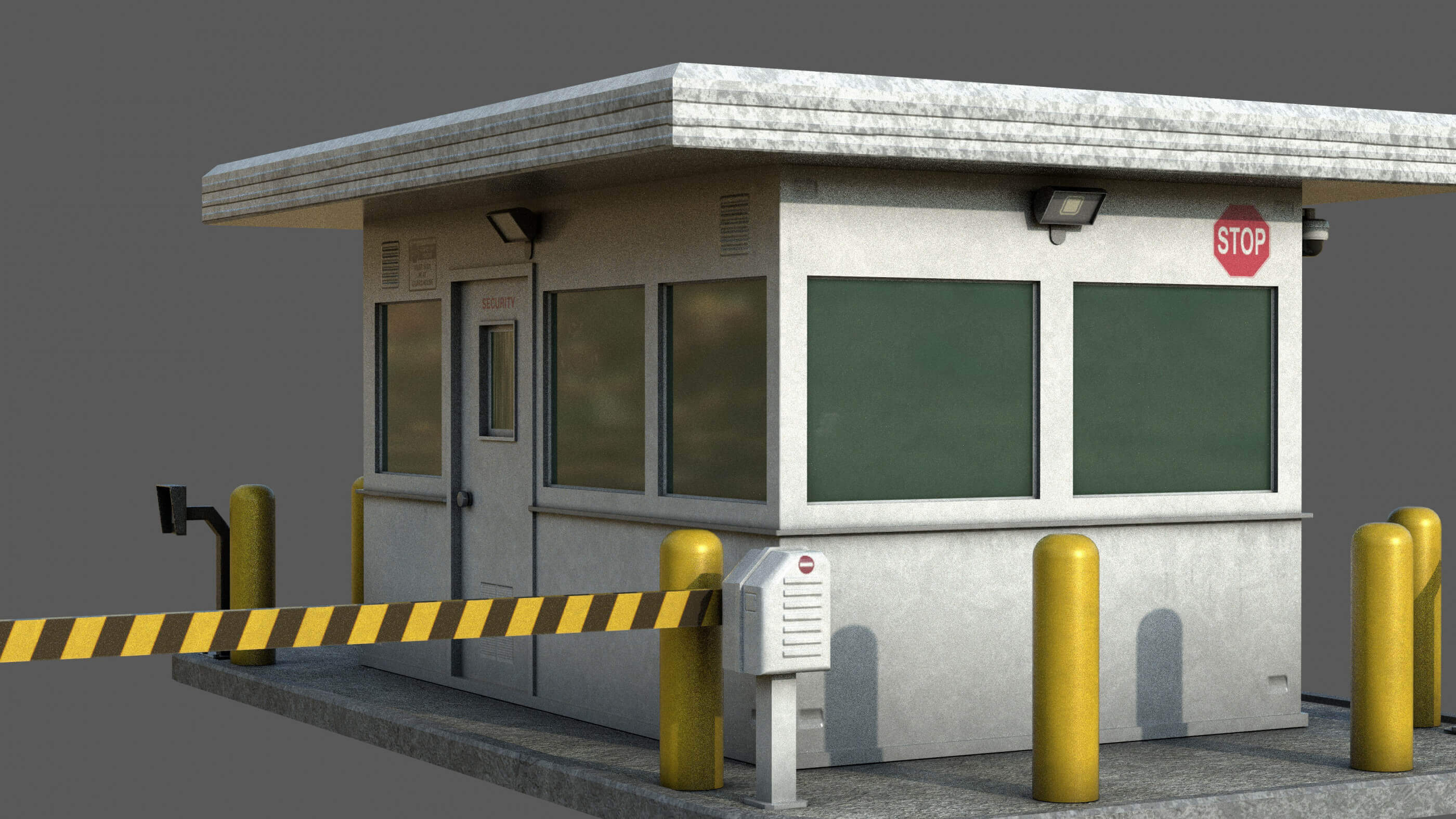 Guard Shack Building 3D Model by sanchiesp