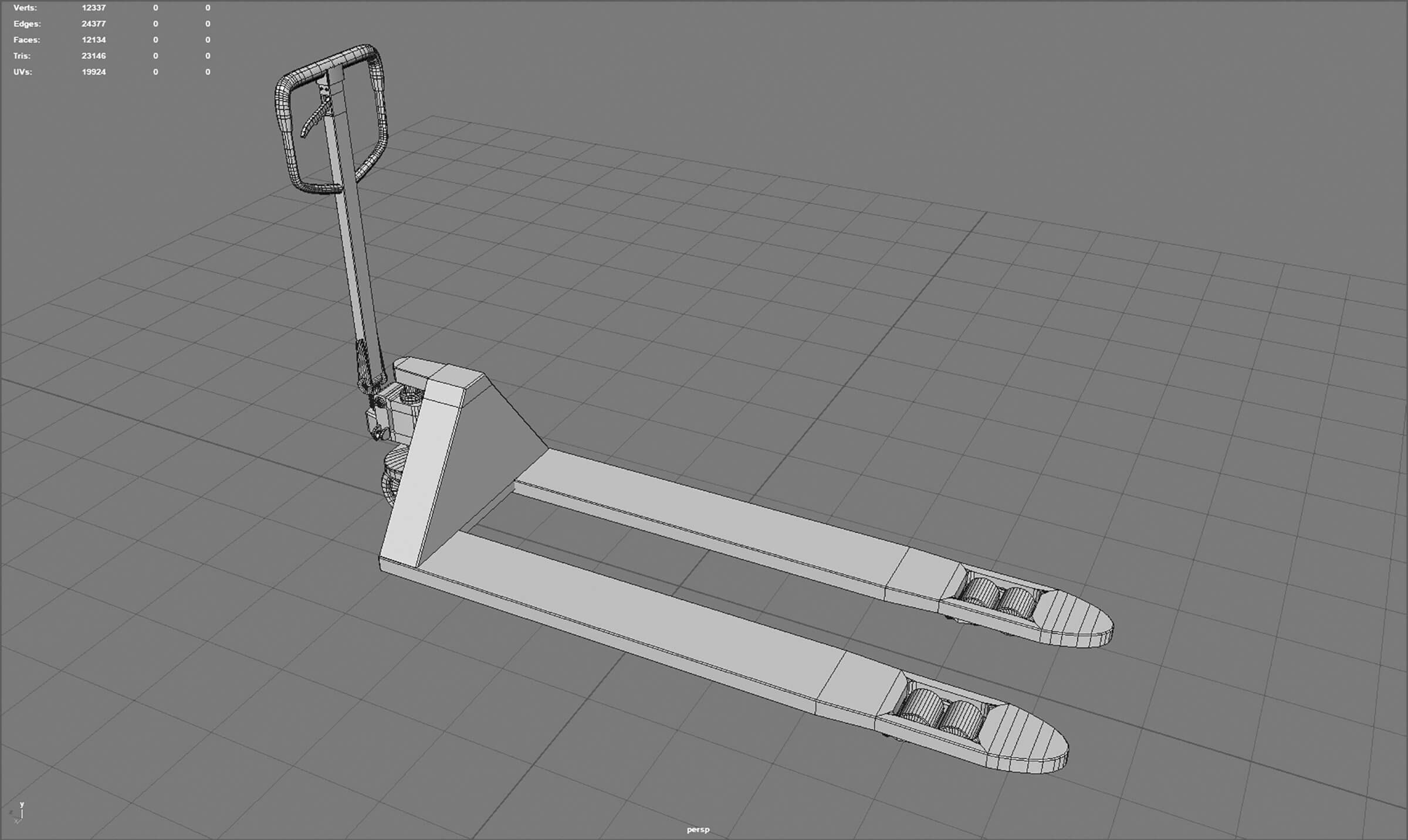 Hand Pallet Truck 3D Model by sanchiesp