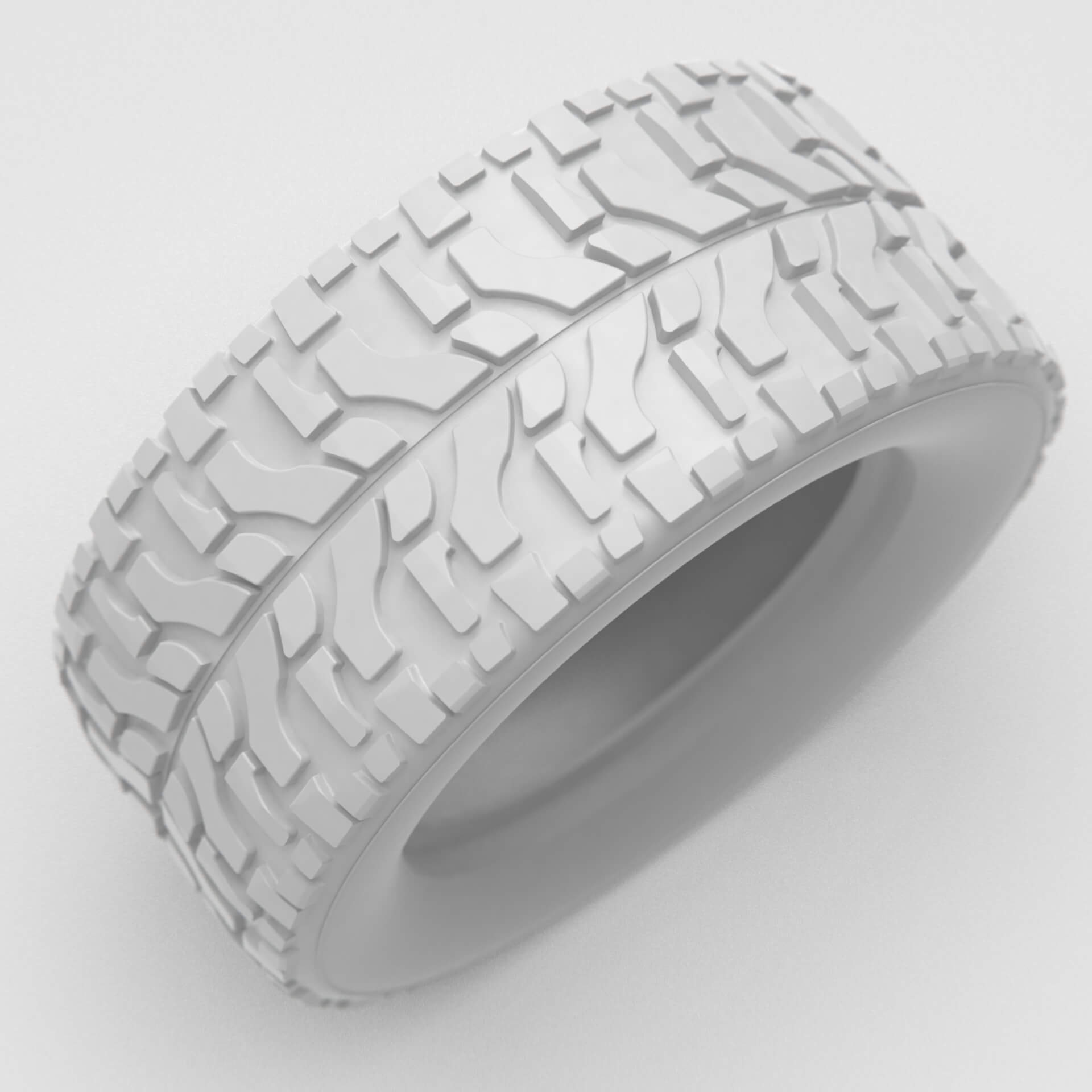 High Performance Off Road Tire - 3D Print Model by sanchiesp