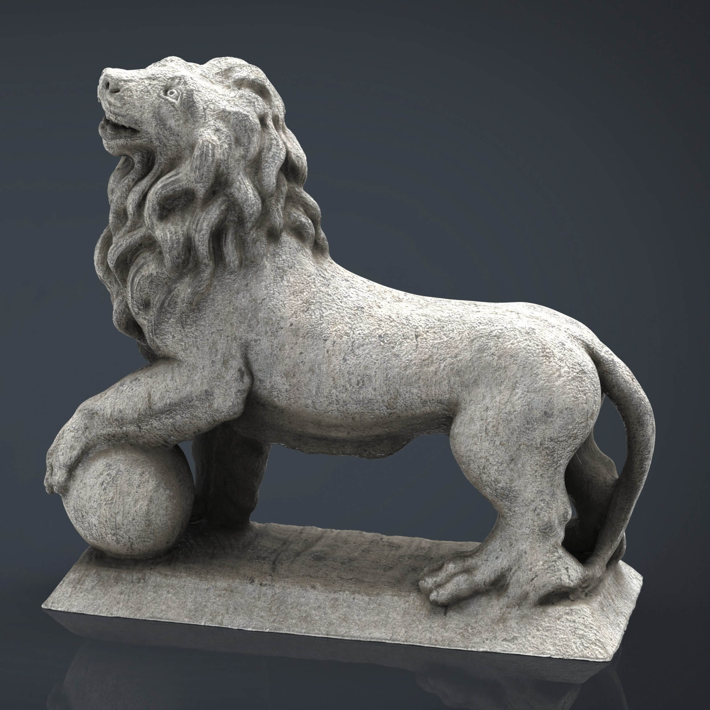 Lion with Ball 3D Model by sanchiesp
