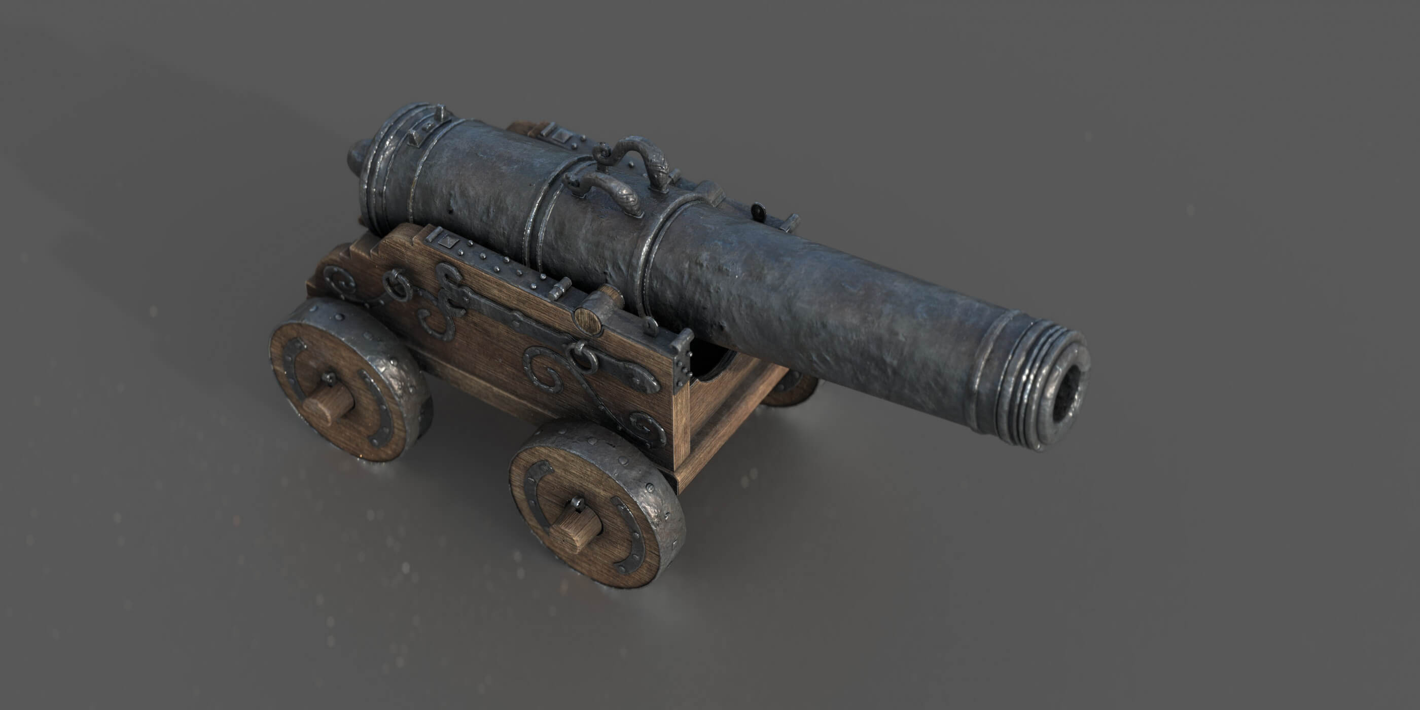 Ancient Medieval Cannon 3D Model by sanchiesp
