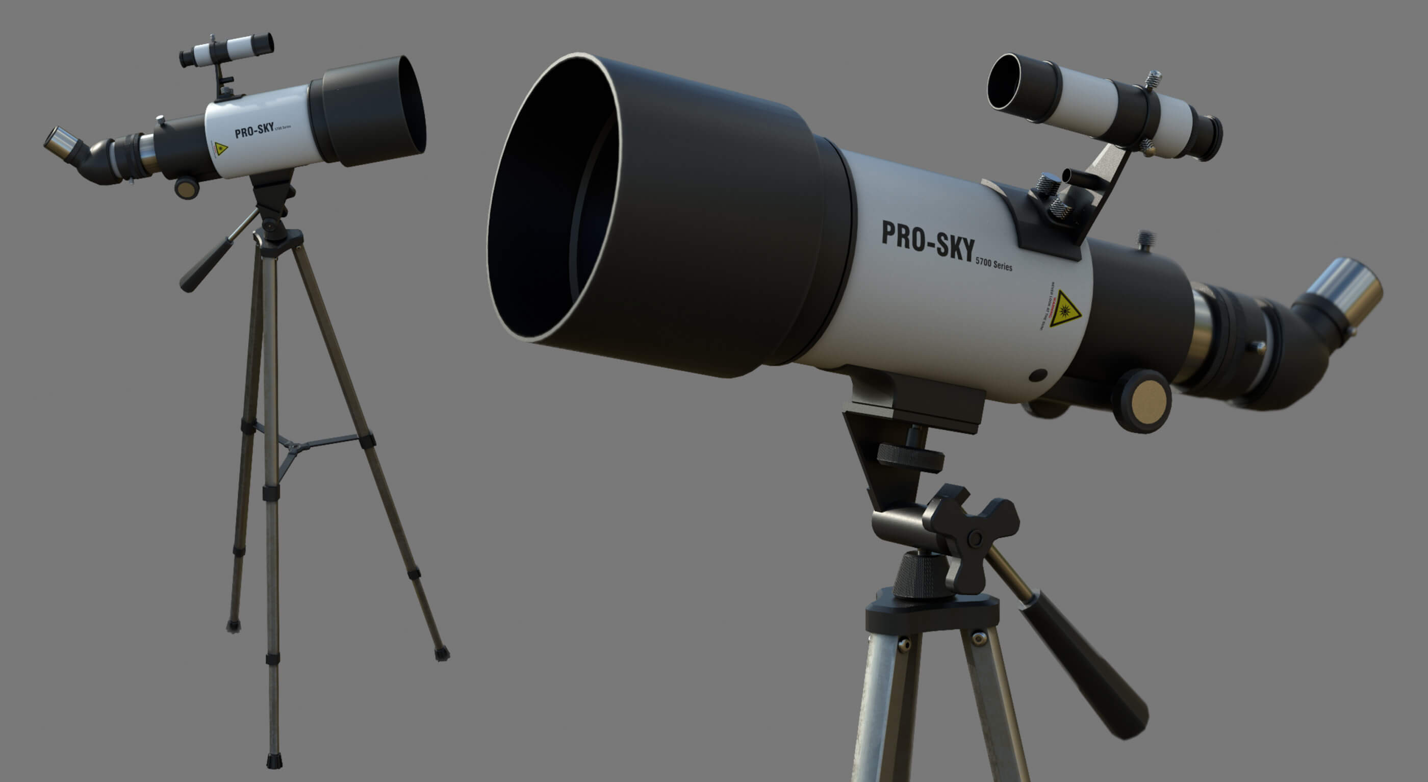 Modern Telescope 3D Model by sanchiesp