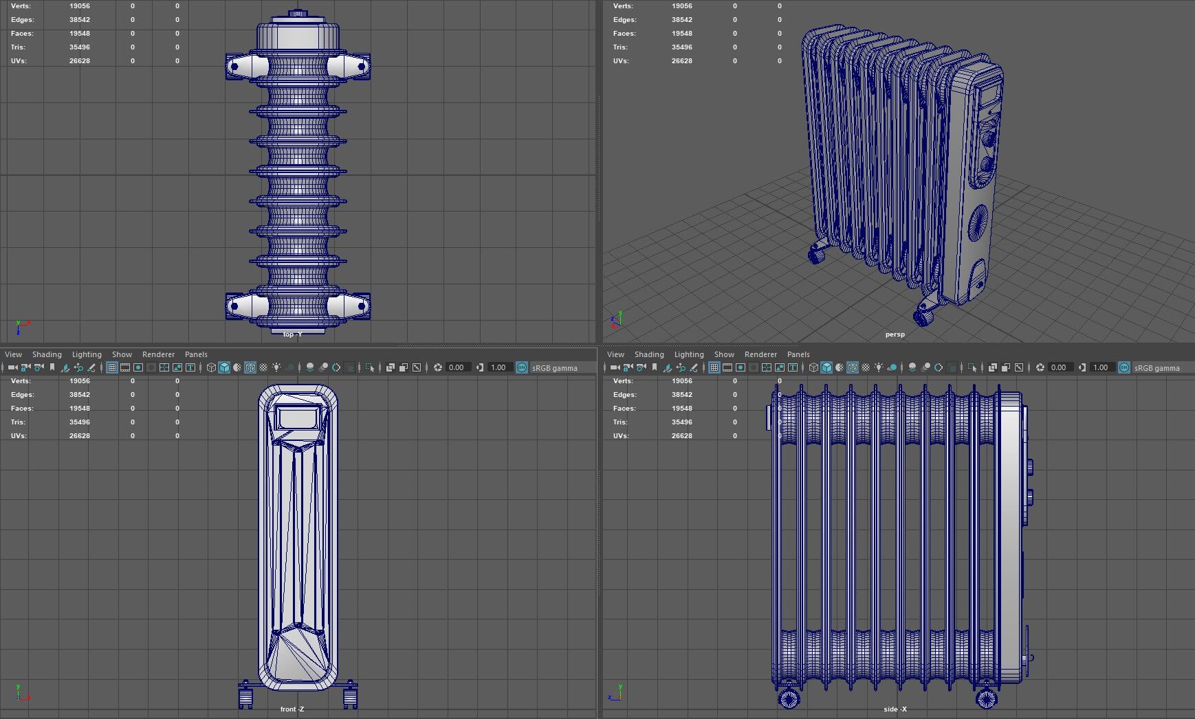Oil Radiator Design Oil Radiator - 3D Model by sanchiesp
