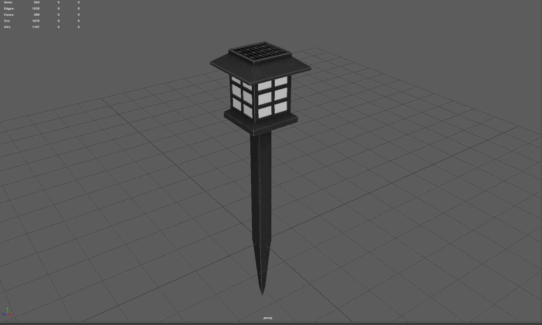 Outdoor Solar Light - 3D Model by sanchiesp