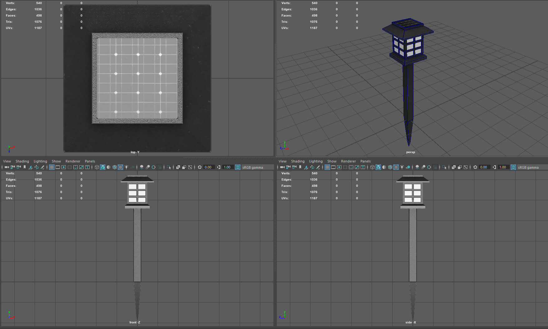 Outdoor Solar Light - 3D Model by sanchiesp