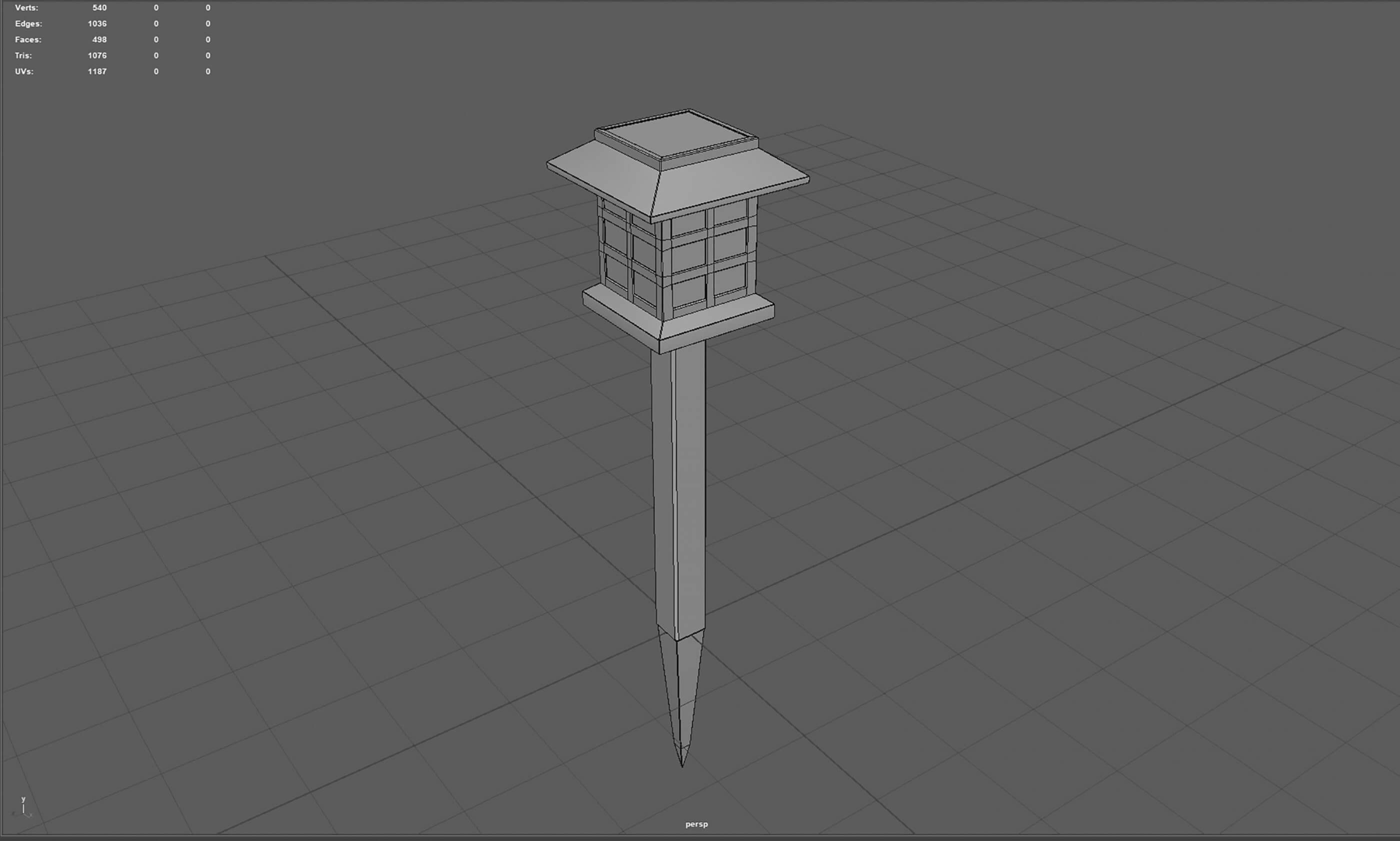 Outdoor Solar Light - 3D Model by sanchiesp