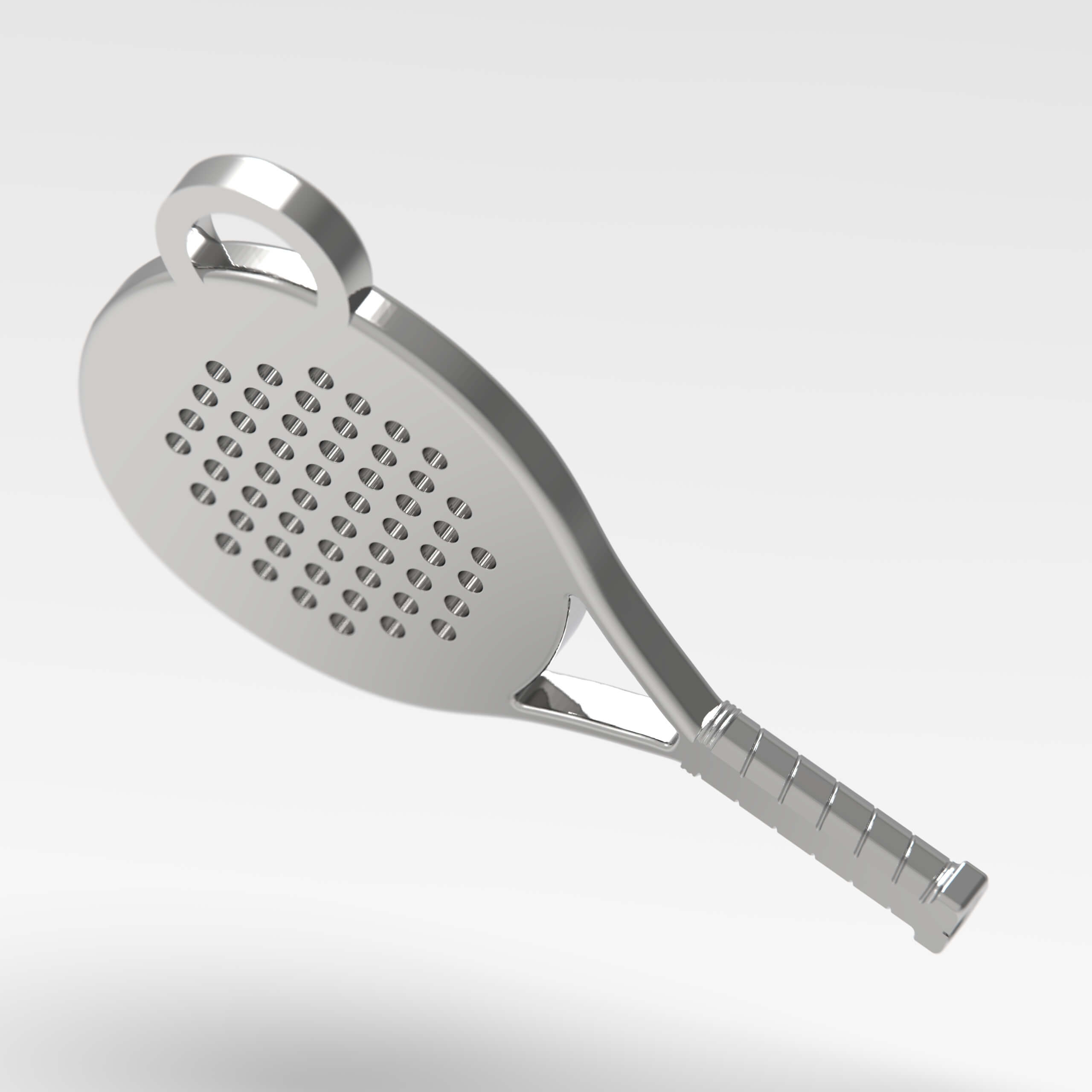 Paddle Racket Stl Model Paddle Tennis Racket Keychain - 3D Print Model by sanchiesp