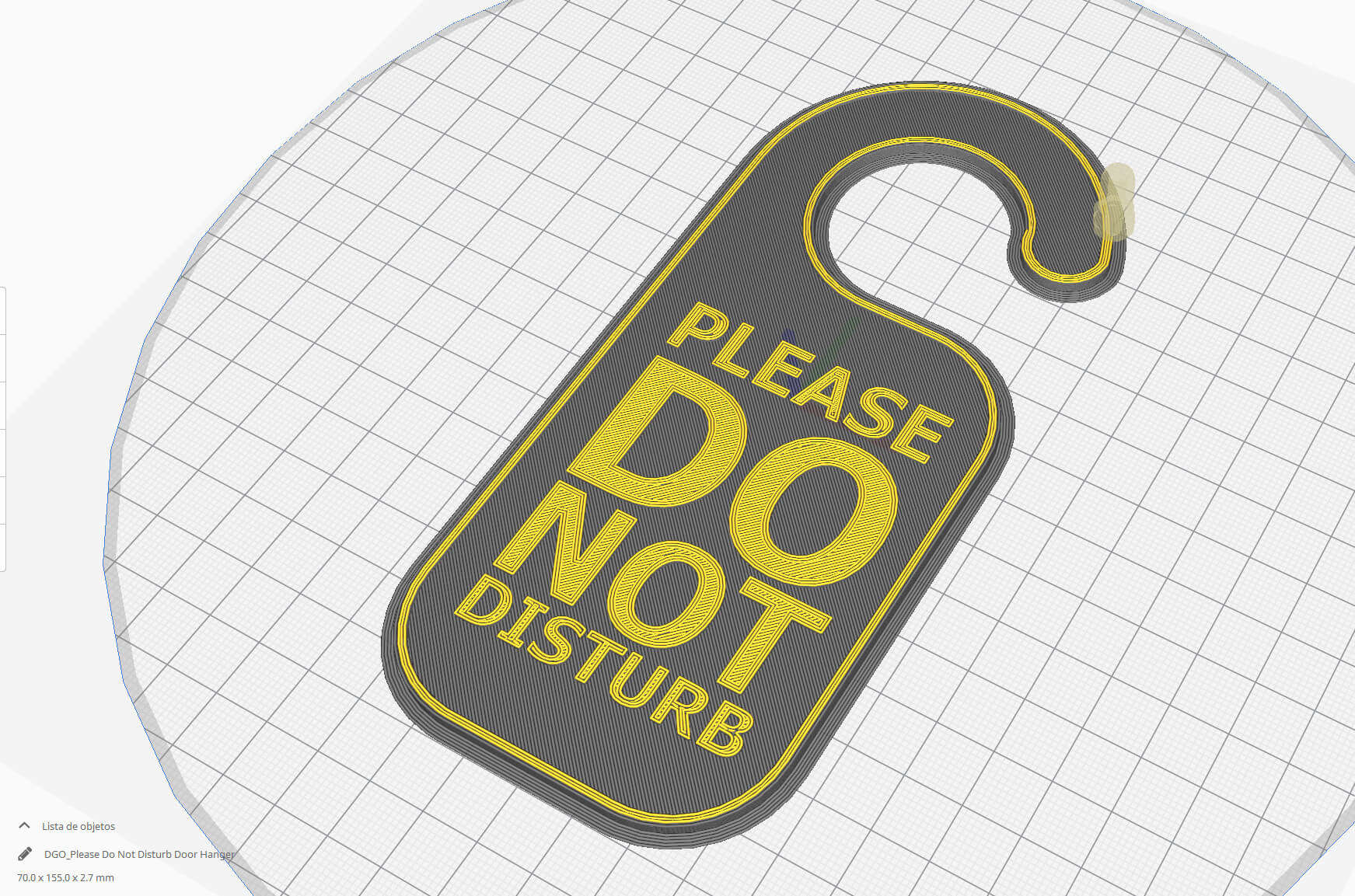 Please Do Not Disturb Door Hanger - 3D Model by sanchiesp