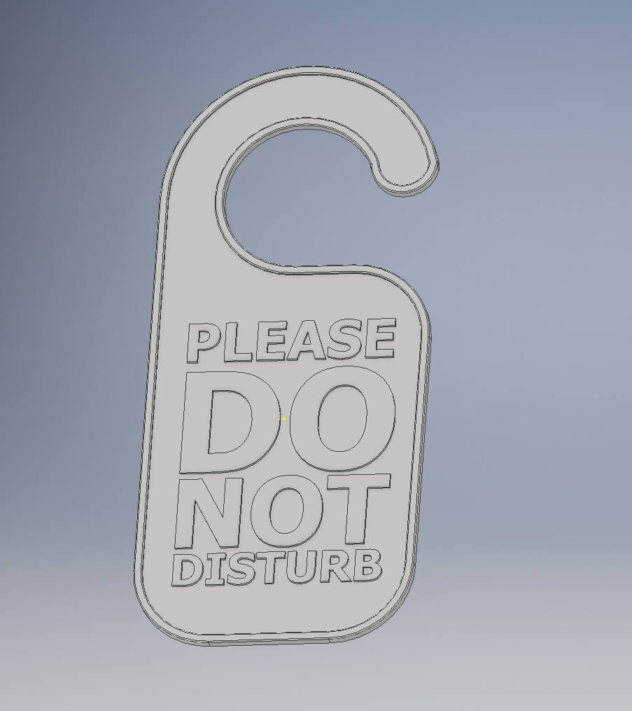 Please Do Not Disturb Door Hanger - 3D Model by sanchiesp