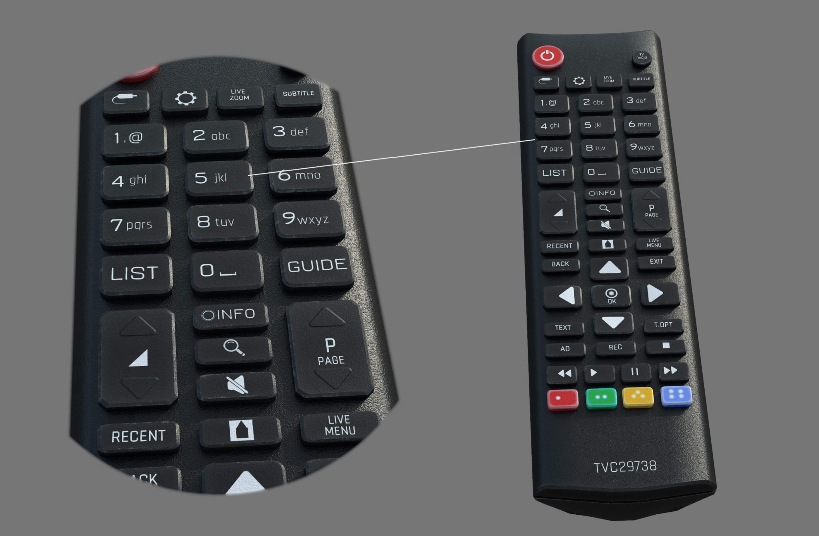 Remote Control for TV 3D Model by sanchiesp