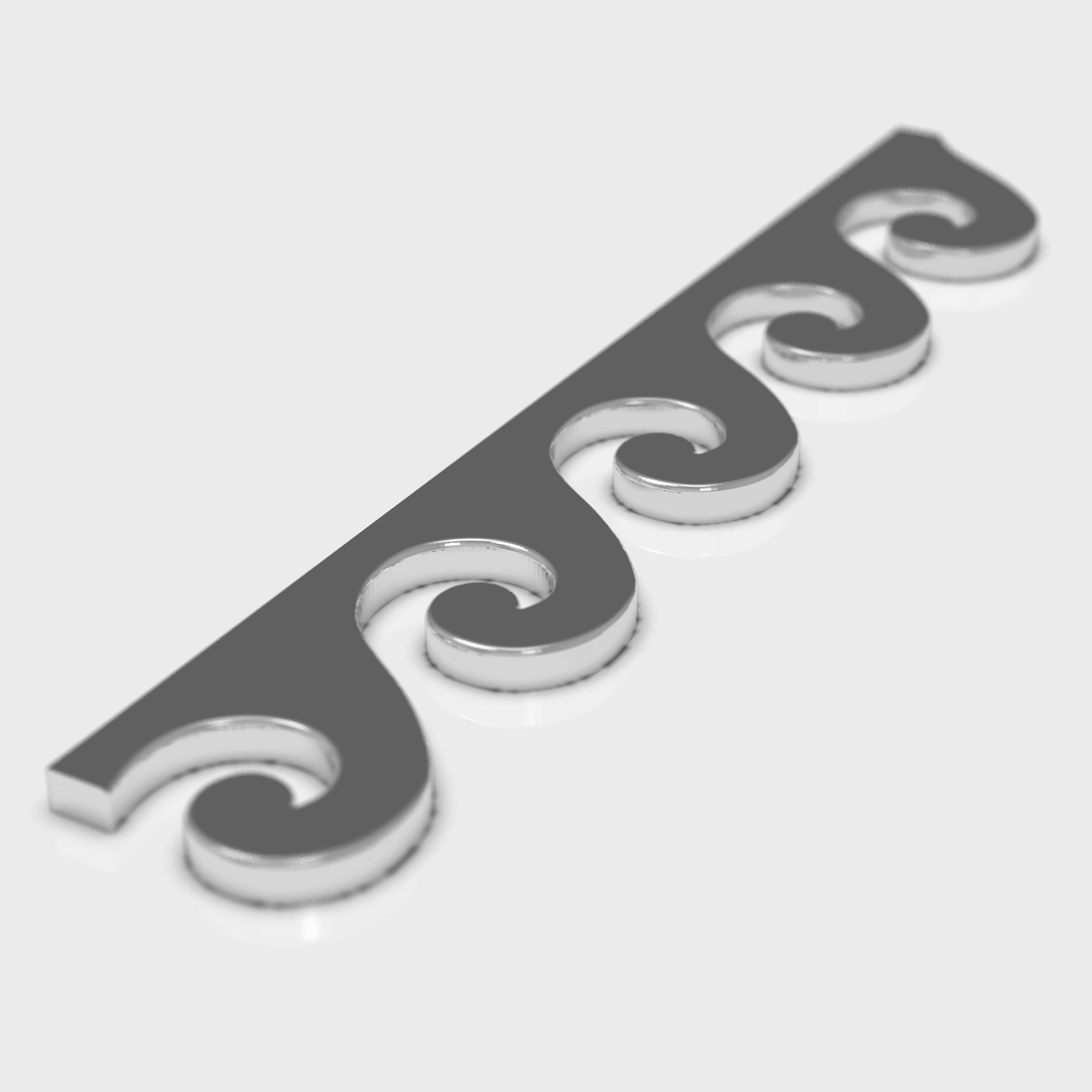 Running Dog Pattern With Greek Wav - 3D Print Model by sanchiesp