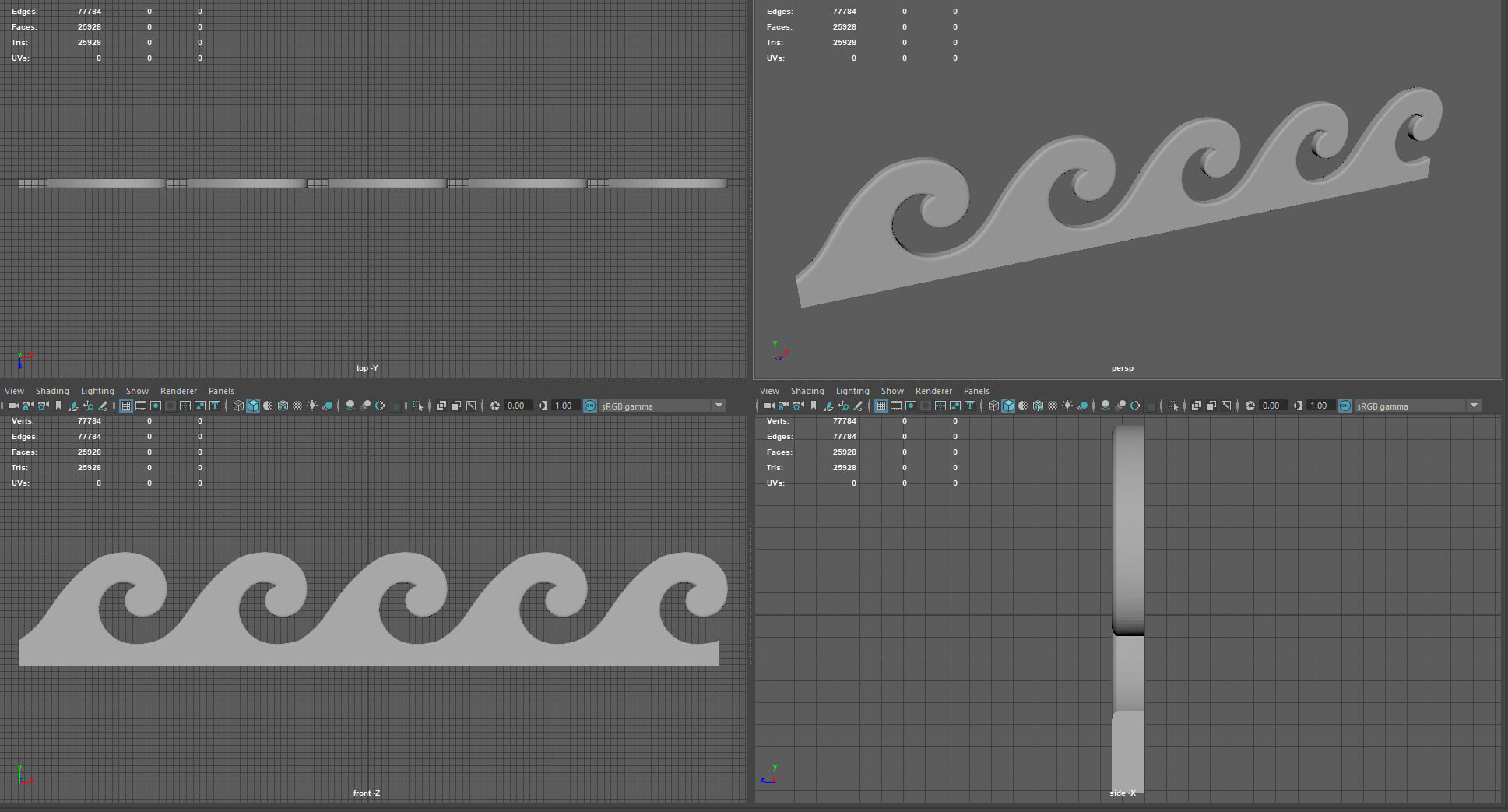 Running Dog Pattern With Greek Wav - 3D Model by sanchiesp
