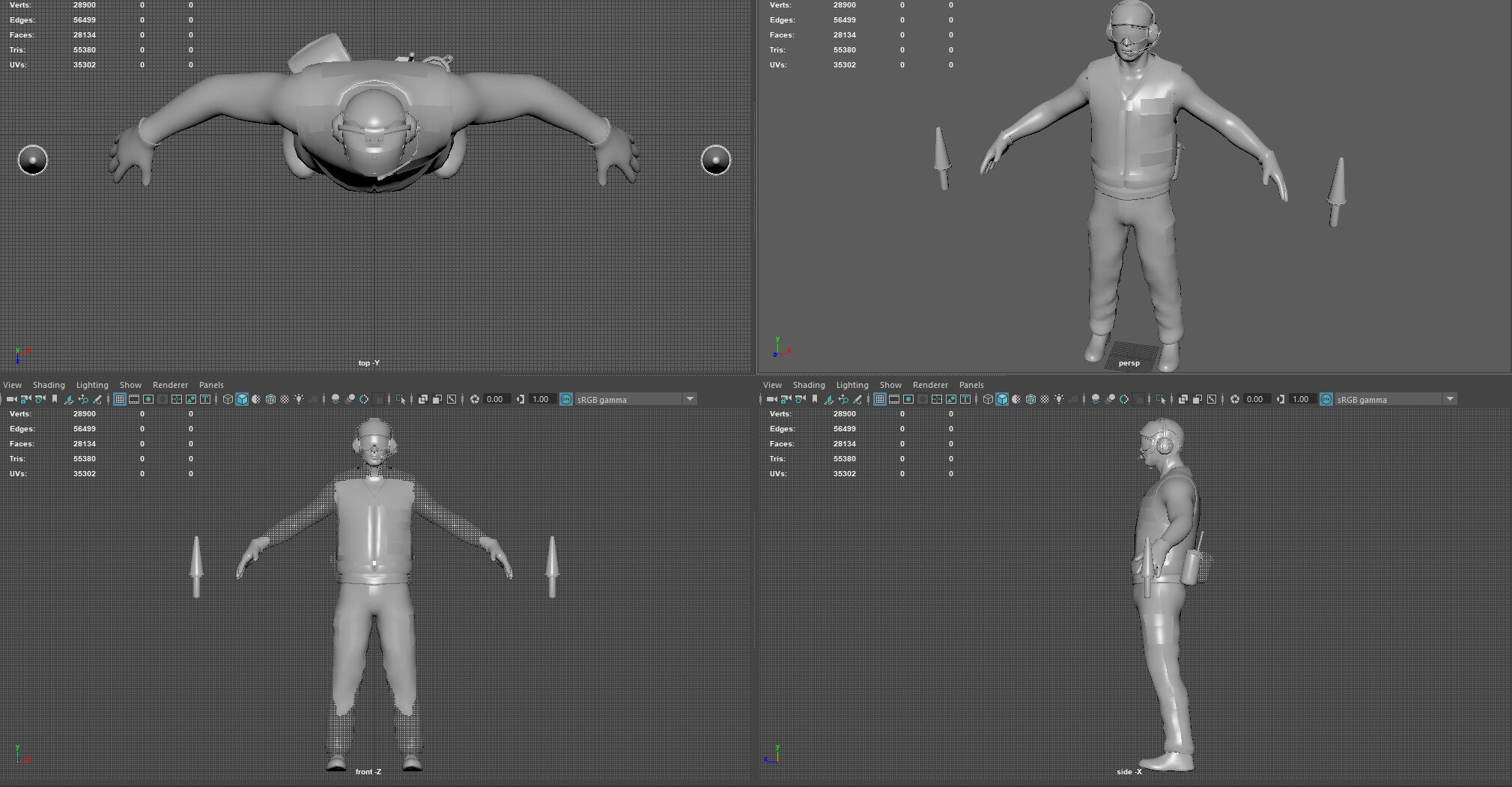 US NAVY Flight Deck Crew Member 3D Model by sanchiesp