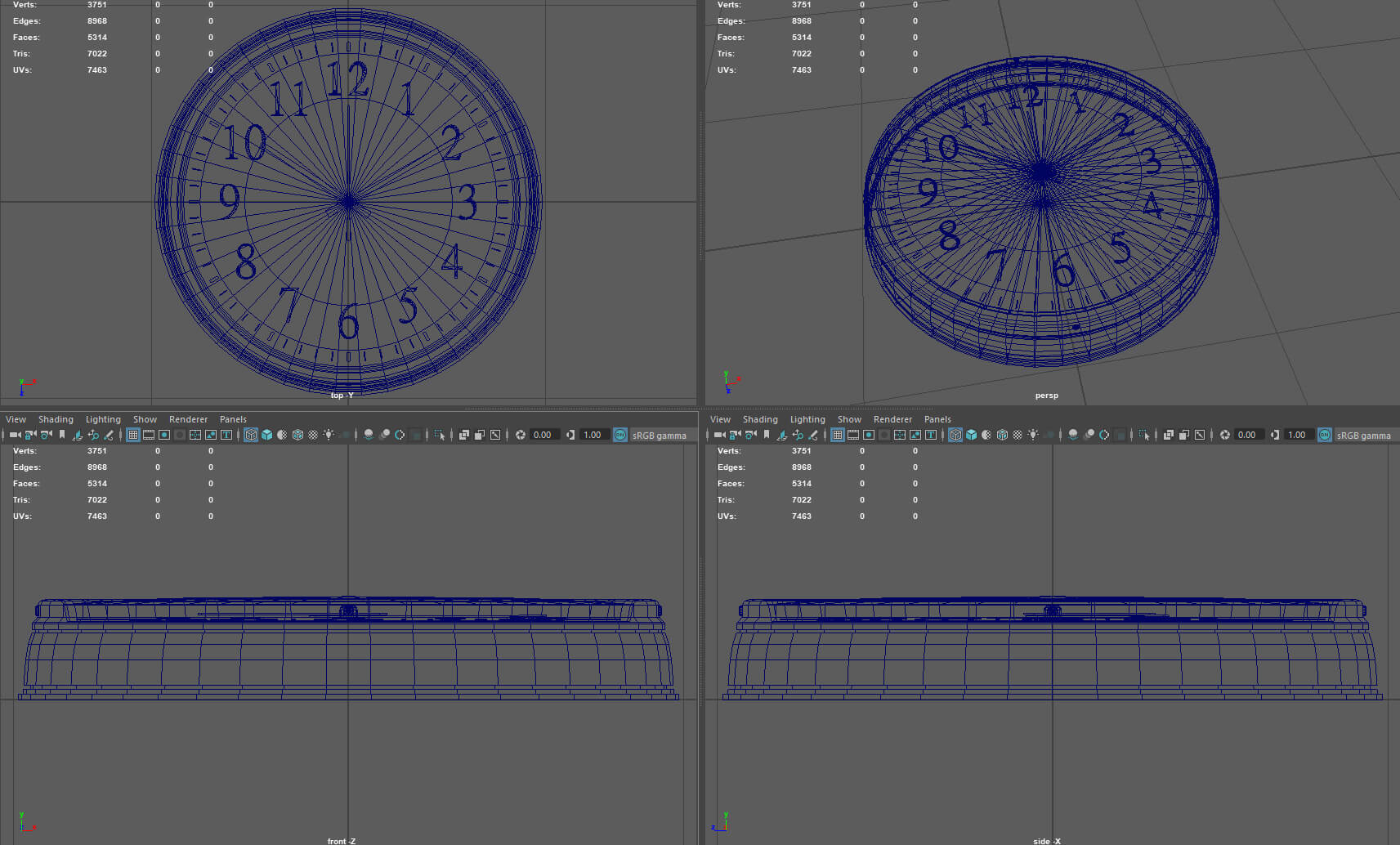 Realistic Wall Clock - 3D Model by sanchiesp