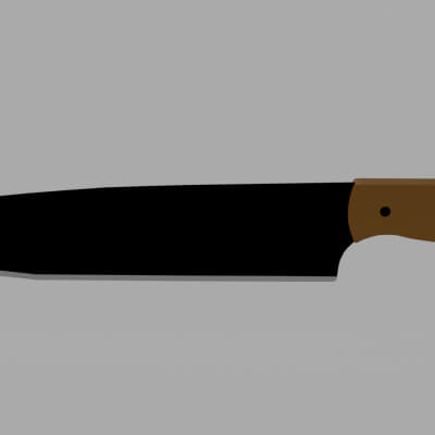 Kitchen Knife - Free 3D Model by sans1234
