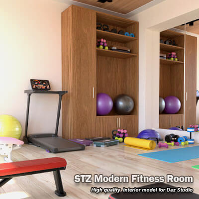 STZ Modern Fitness Room by Santutius78