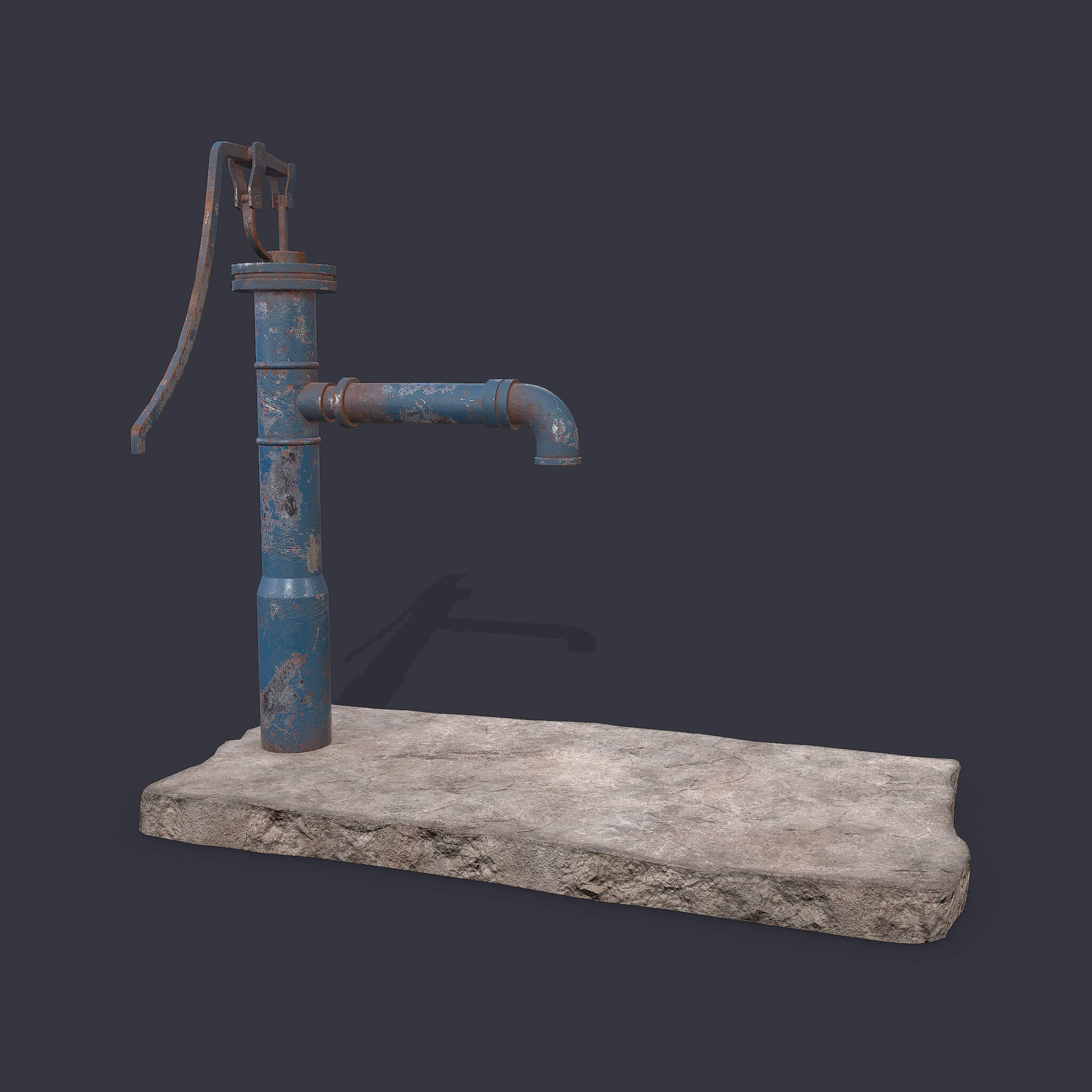 Water Hand Pump 3D Model by Saqlain