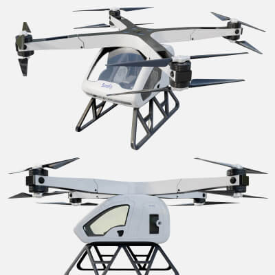 Workhorse Surefly Air Taxi 3d Model By Sara Angel