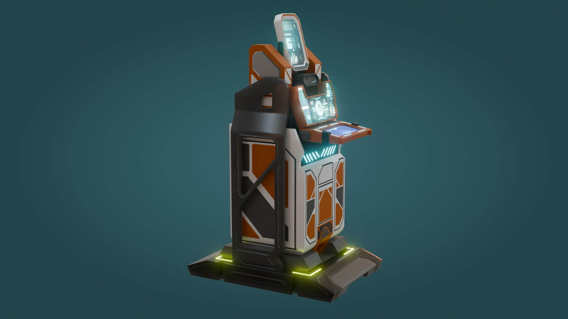Sci-Fi Computer 3D Model by sathak