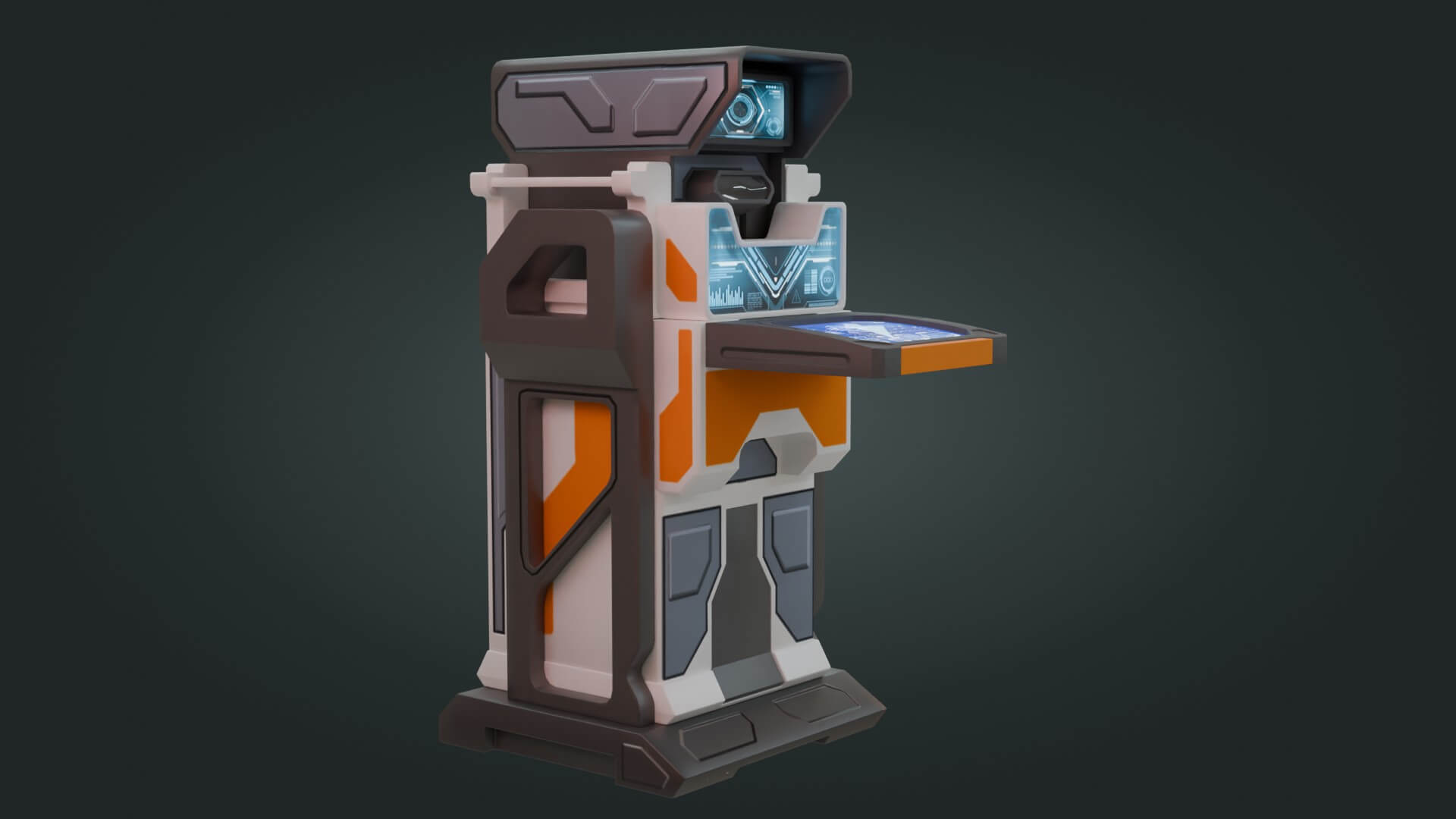 Sci-Fi Computer 3D Model by sathak
