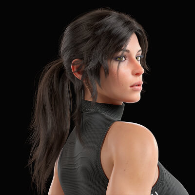 Lara Hair for Genesis 8 &amp 8.1 Female