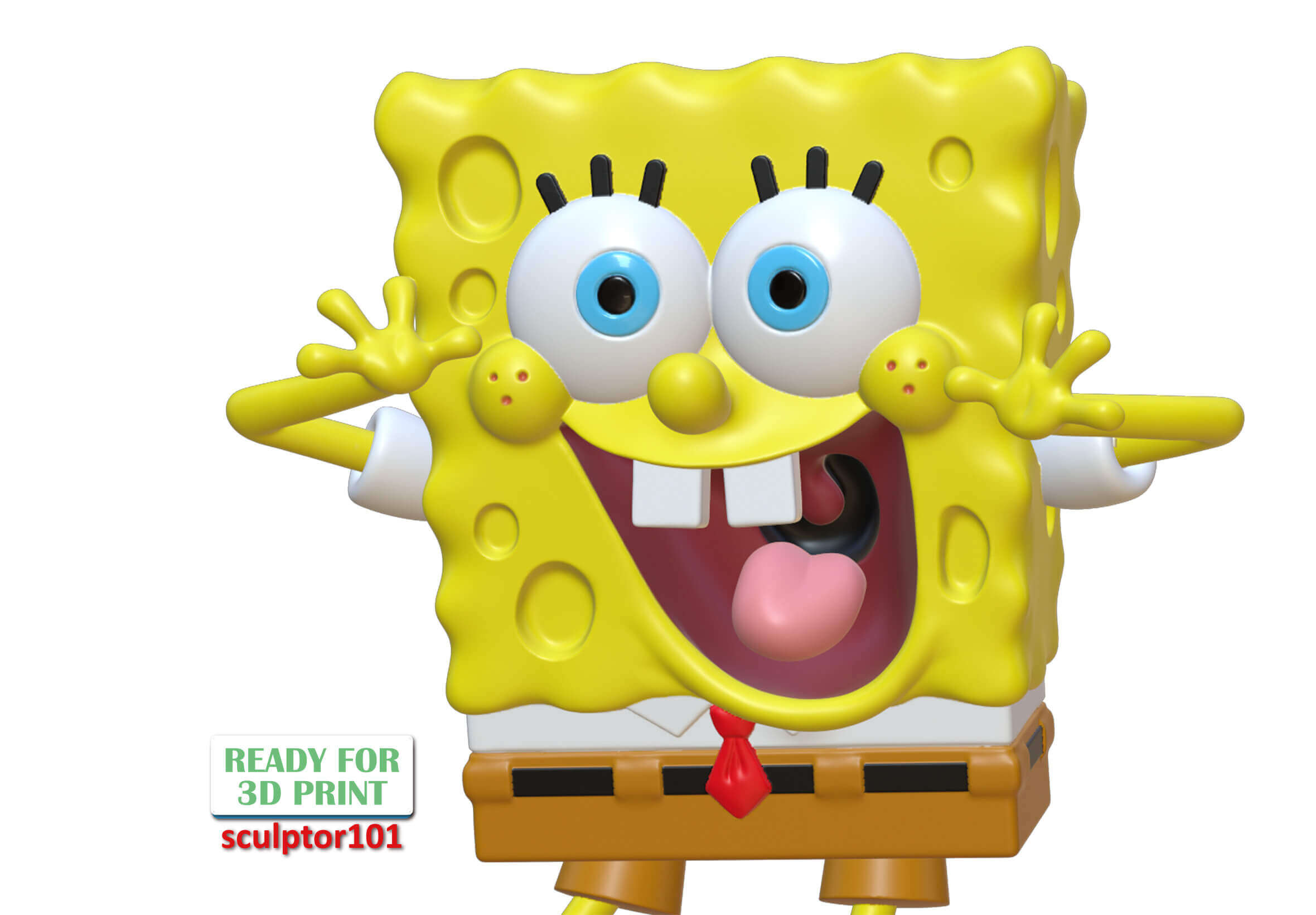 SpongeBob SquarePants 3D Print Model by sculptor101