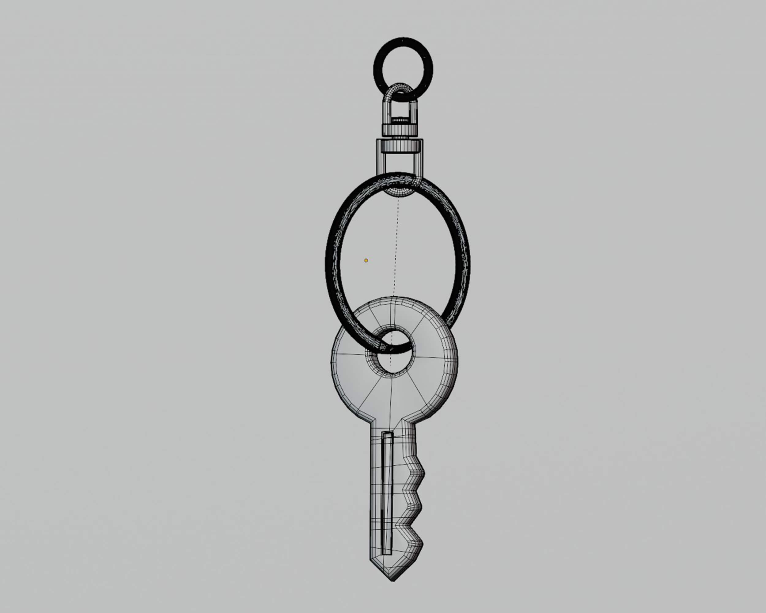 Key Ring Metallic - 3D Model by sdfffg