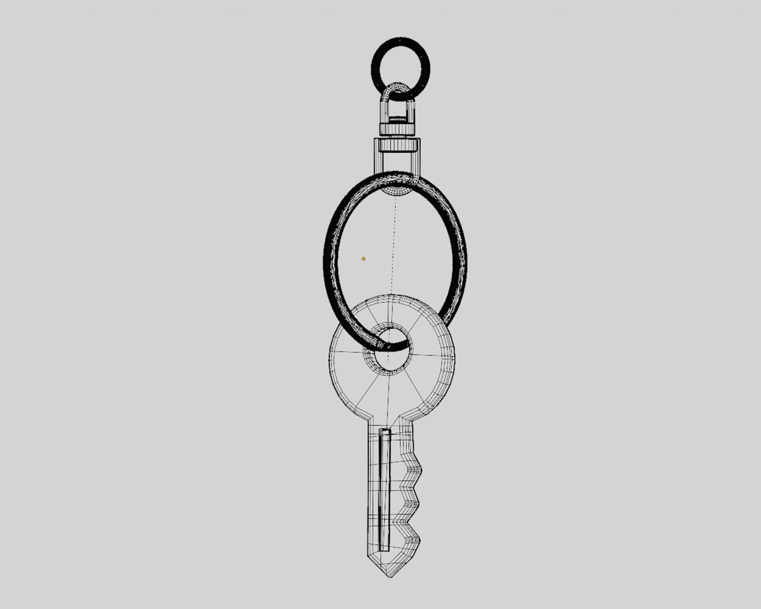 Key Ring Metallic - 3D Model by sdfffg