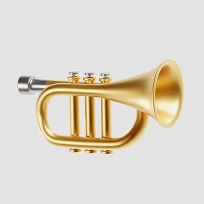 Trumpet Instrument - 3D Model by sdfffg