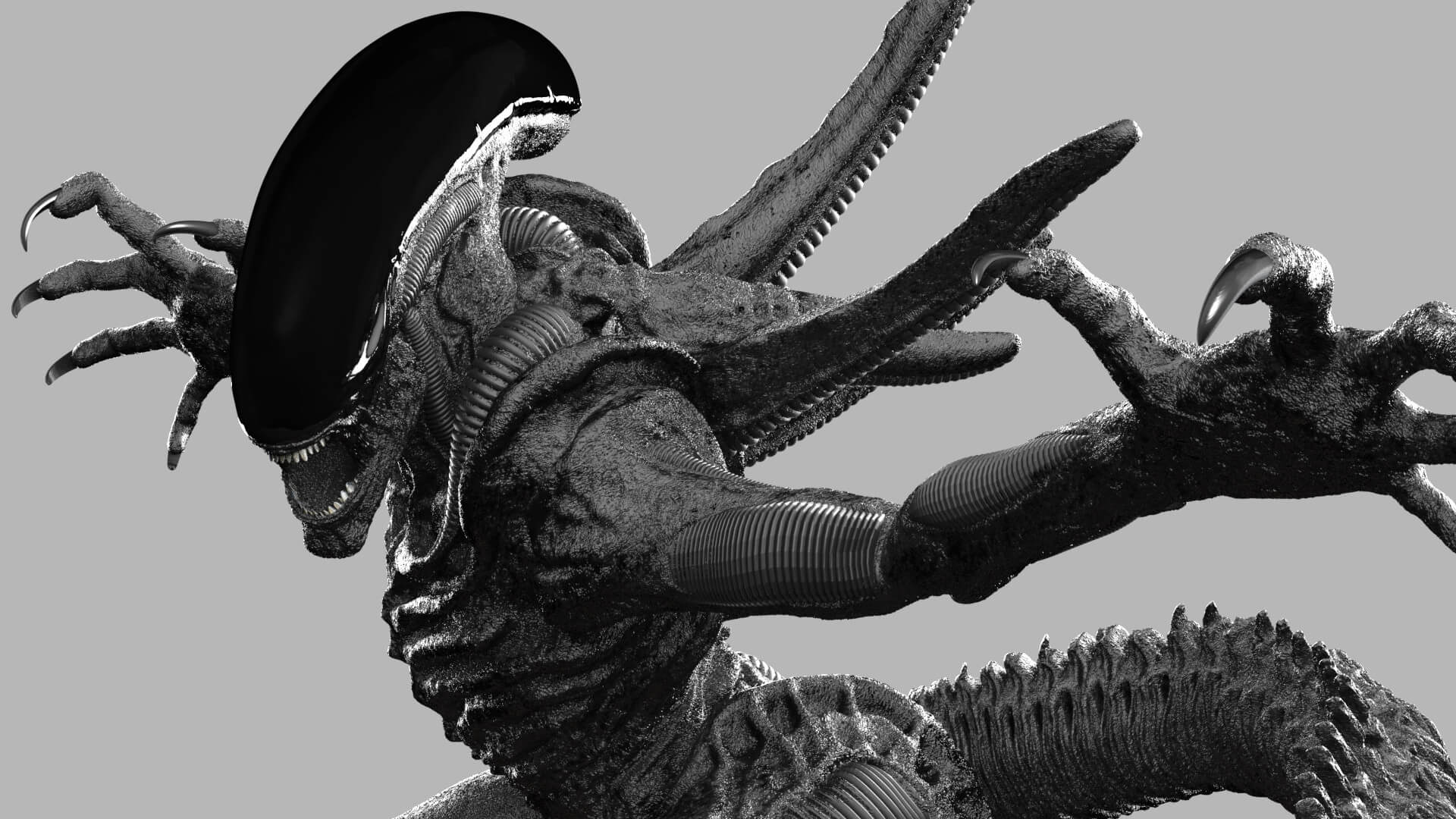 Alien Xenomorph Attack - 3D Print Model by seanguerrez