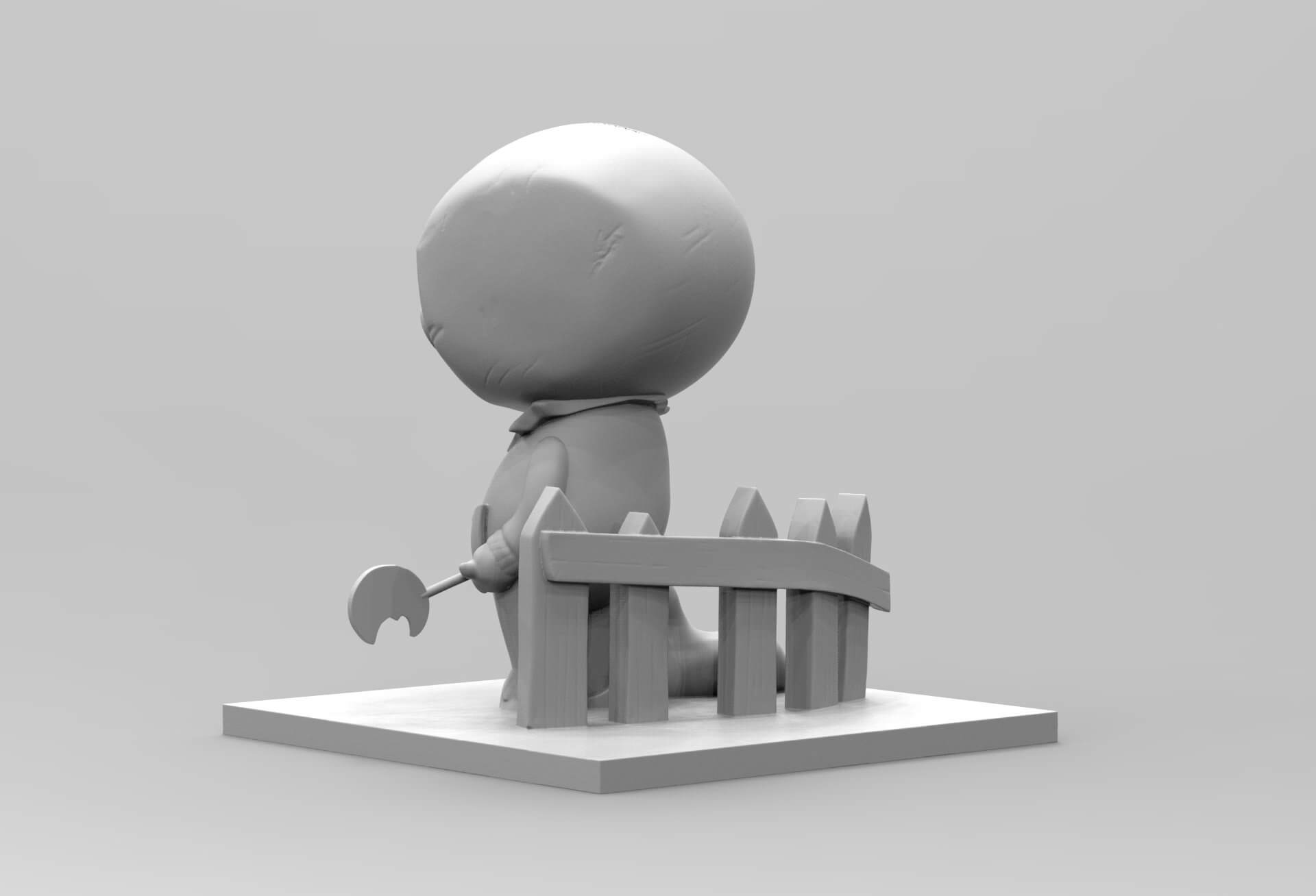 Cute Chibi Rag Doll Holding Candy - 3D Model by seanguerrez