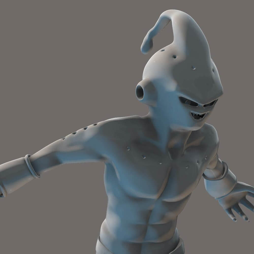 Dragon Ball Z Kid Buu Print Ready 3D Model