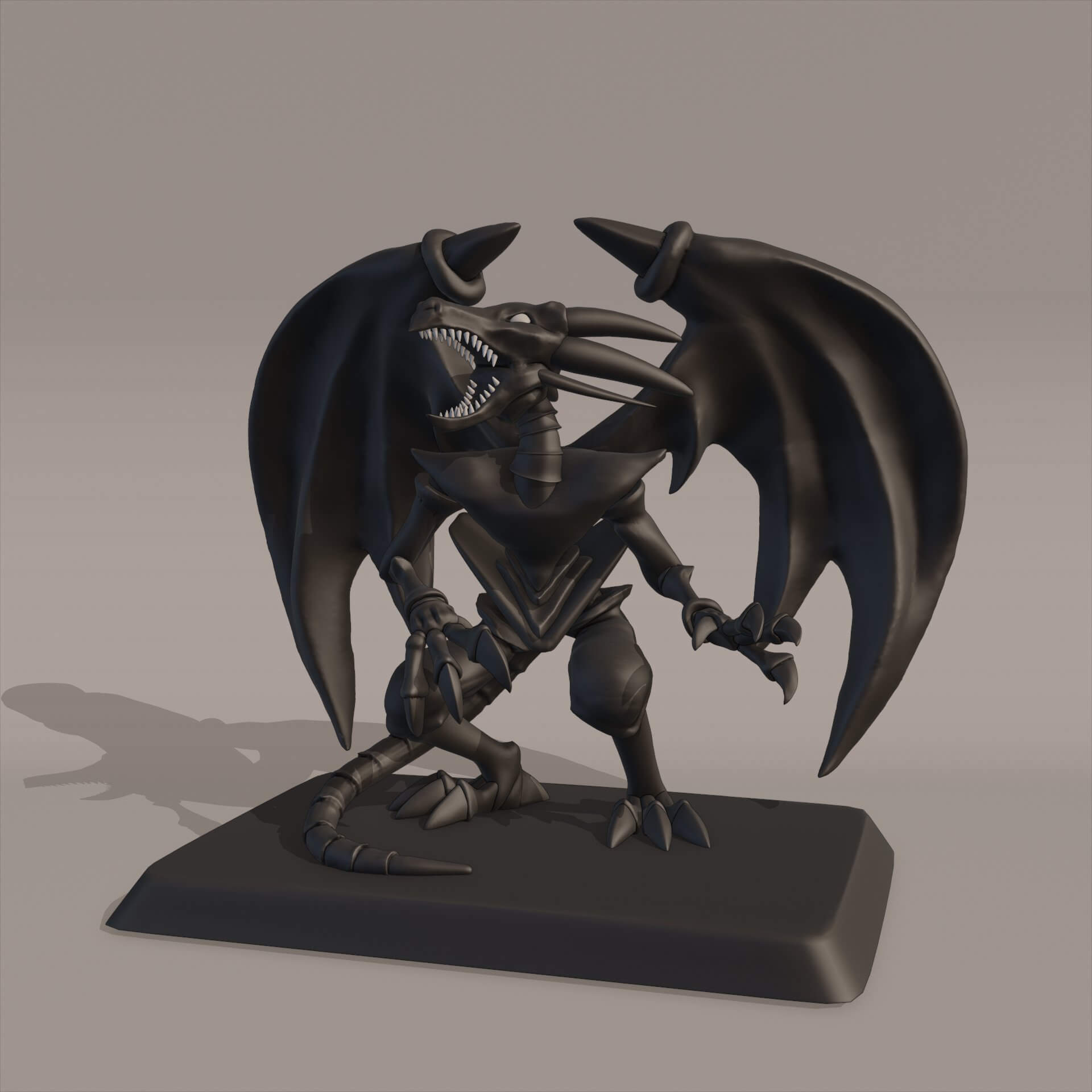 Yu-Gi-Oh Red Eyes Black Dragon 3D Model by seanguerrez