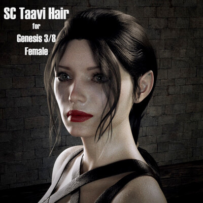SC Taavi Hair for Genesis 3 and 8 Female