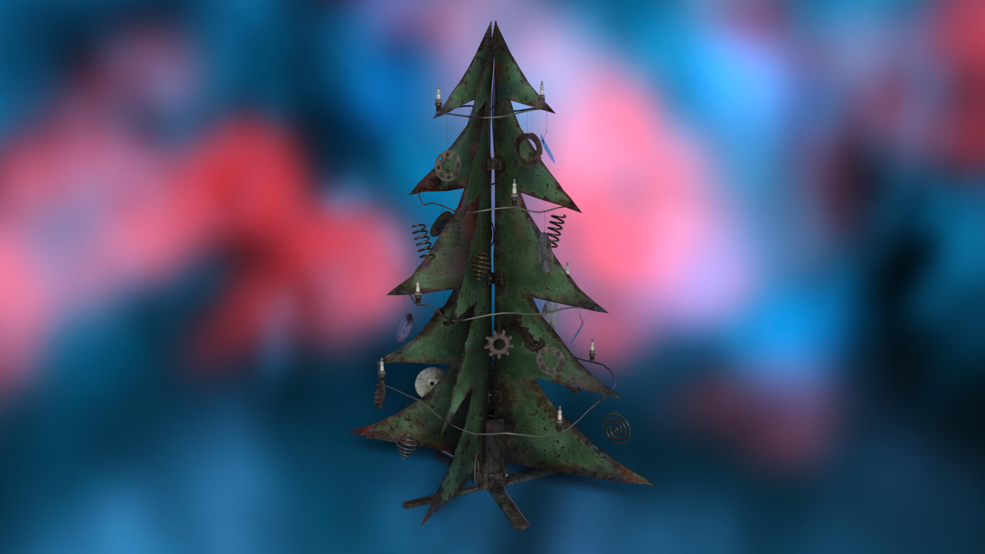 Digital Scientific Christmas Trees 3D Model by seekstore