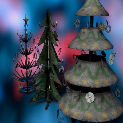 Digital Scientific Christmas Trees