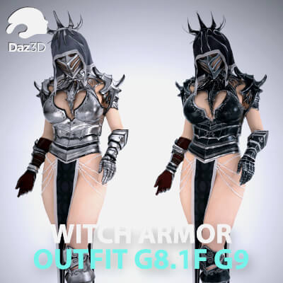 Witch Armor for G8.1 Female and Genesis 9 dForce by SelfishCrow