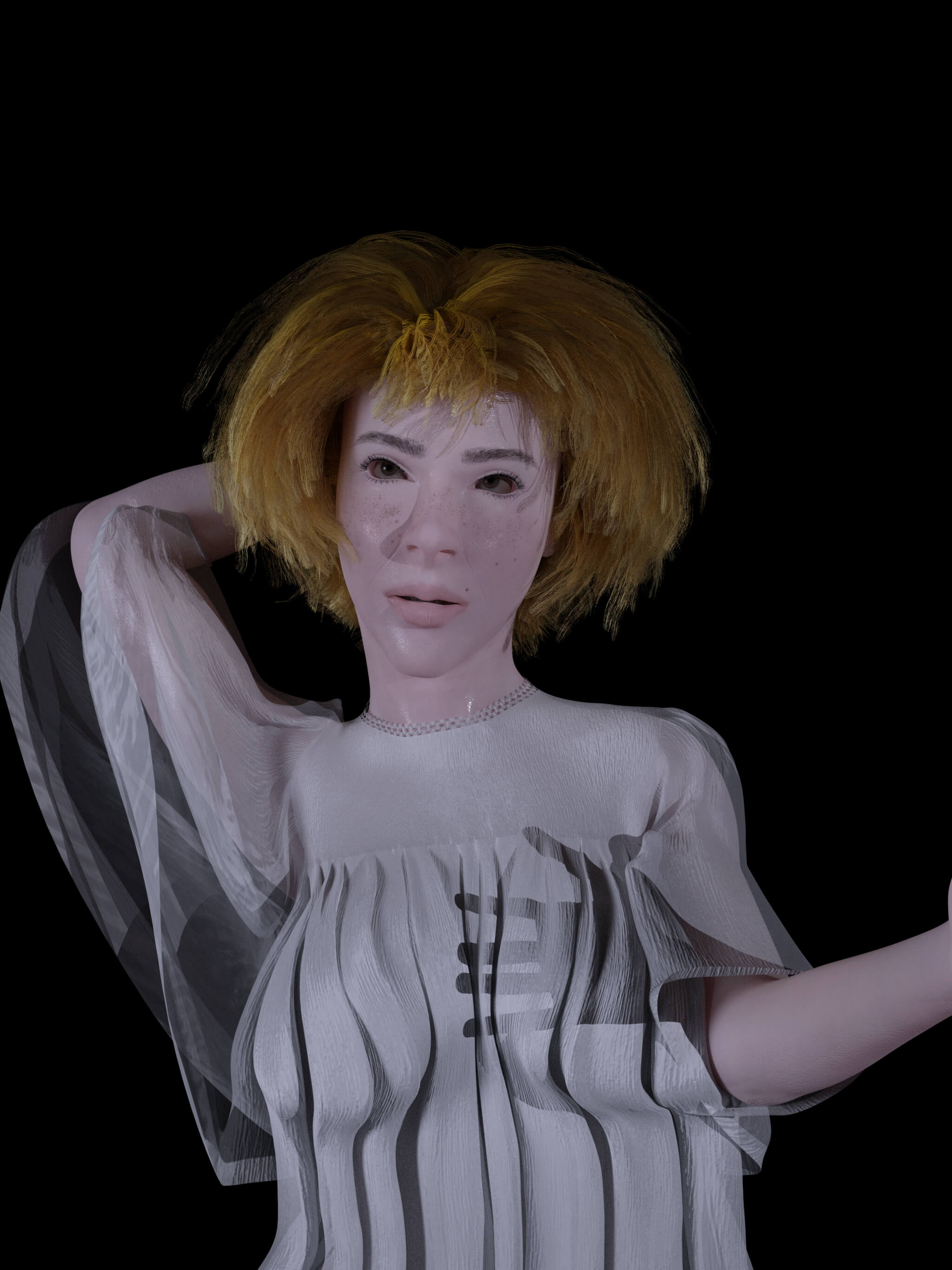 Strand Based Hair System 3D Render, Digital Art by Sensualspirit