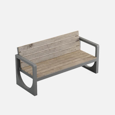 Modern Outdoor Bench - 3D Model by Sergey_Anzurov