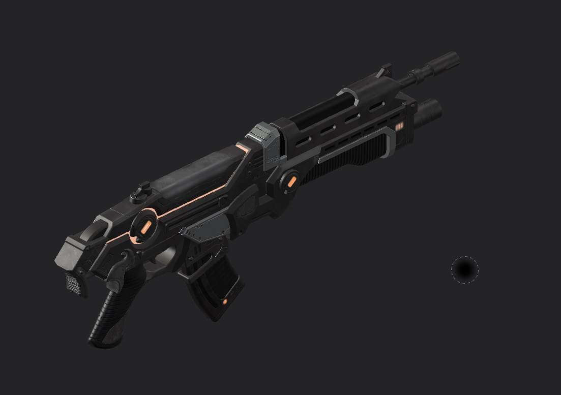 SciFi Assault Rifle Laser Blaster 3D Model by sergey971