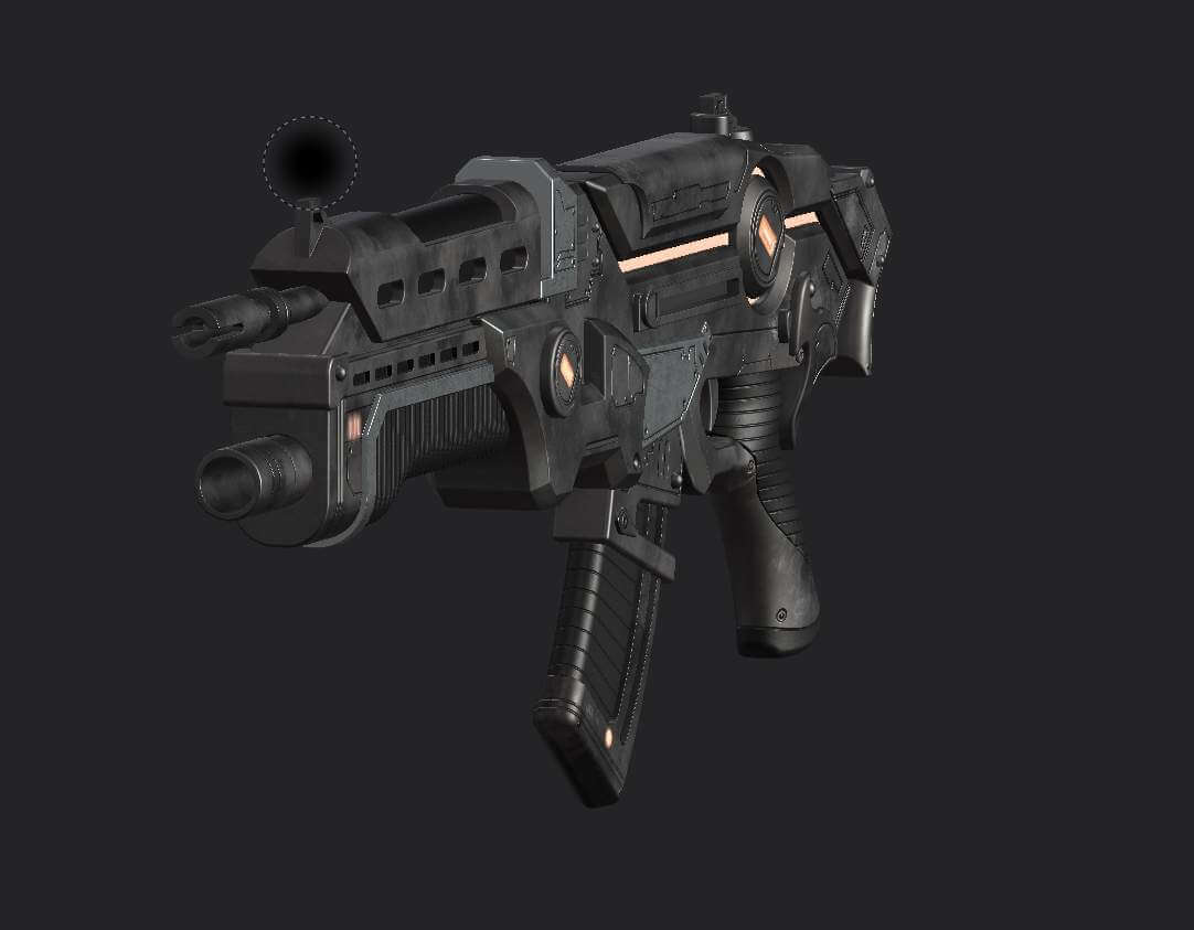 SciFi Assault Rifle Laser Blaster 3D Model by sergey971