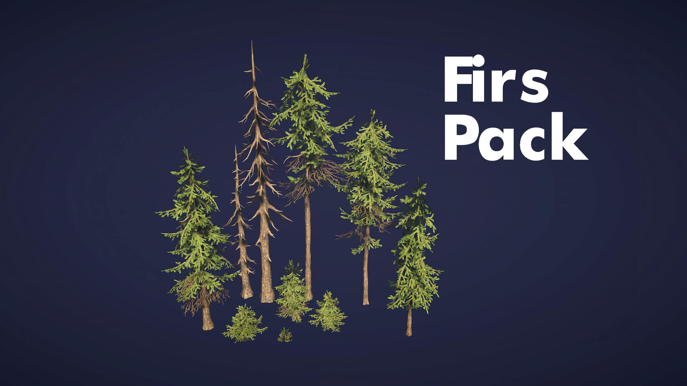 Douglas Firs Pack 3D Model by seriouscat