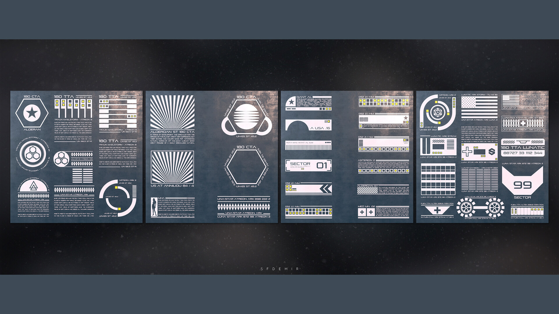 40 - Sci-Fi Alpha Decal Map Collection 2D Game Asset by sfdemir