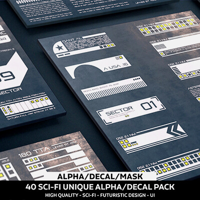 40 - Sci-Fi Alpha Decal Map Collection