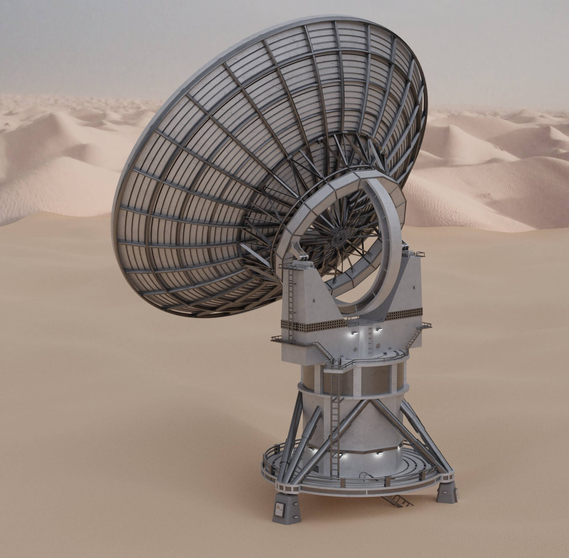 Big Satellite Dish 3D Model by Shadowrazesss